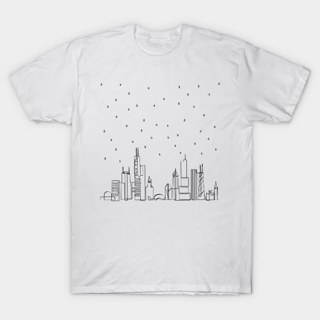 A rainy day in Chicago T-Shirt by PauRicart